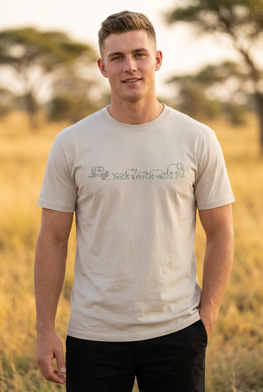 Groot vyf mans T-hemp